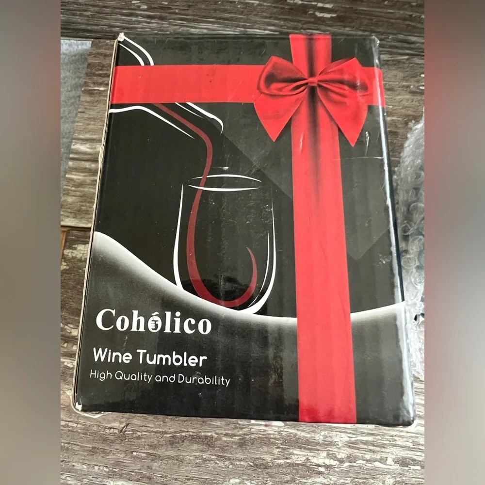 Coholico Wine Tumbler 12oz Stainless Insulated Teal You’re Awesome Gag‎ Gift New